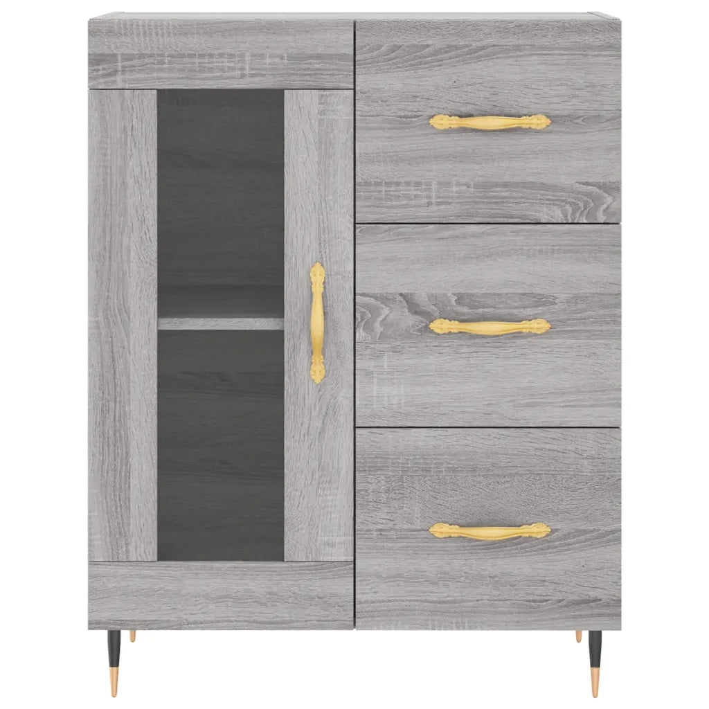 Credenza | Madia | Buffet da pranzo | Armadio da pranzo Grigio Sonoma 69,5x34x180 cm in Legno Multistrato