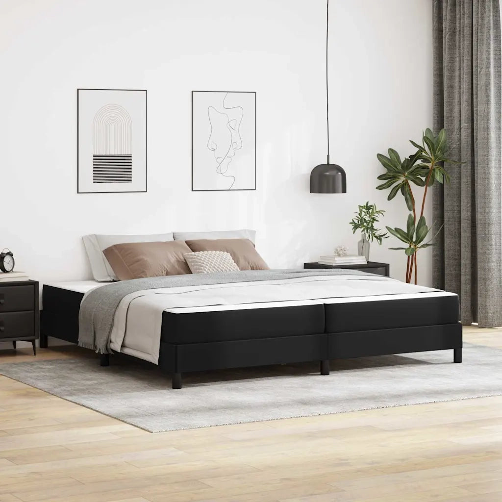 Struttura del letto con materasso Nero 200 x 200 cm Tessuto 3398648