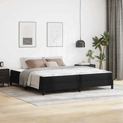 Struttura del letto con materasso Nero 200 x 200 cm Tessuto 3398648