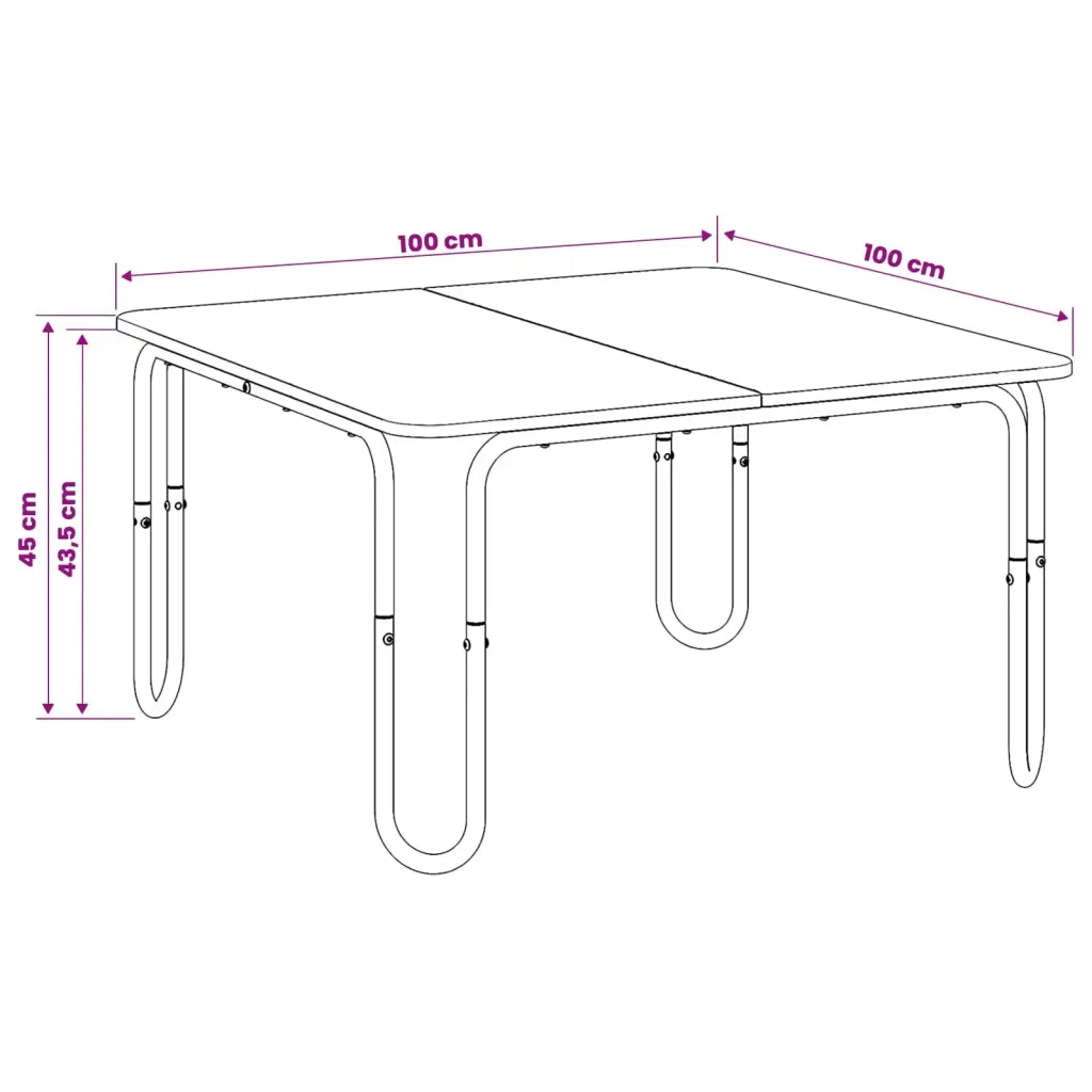 Tavolino da salotto Grigio Cemento 100 x 100 x 45 cm 8007739