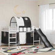 Struttura del letto loft per bambini Bianco e Nero 100 x 200 cm 42020855