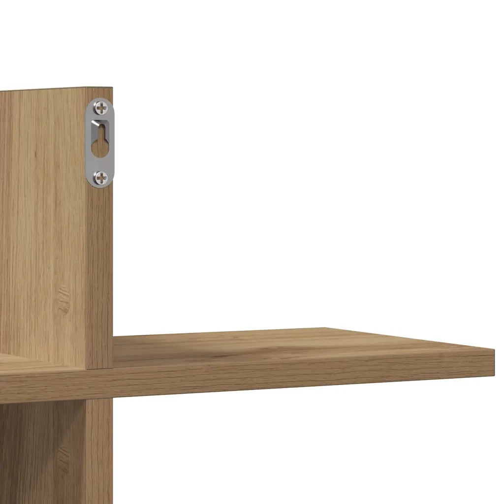 Mensola a Muro Rovere Artigianale 124,5x18x60,5cm in Truciolato 853271