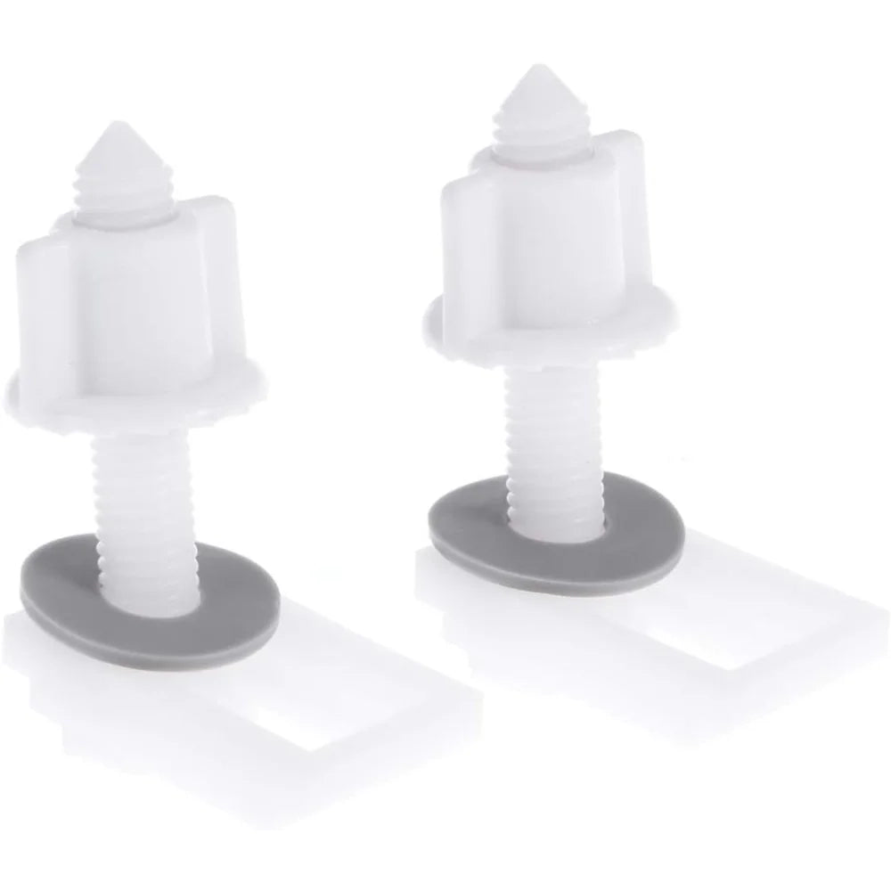 Ounona 6 pezzi di plastica bianco sedile del wc cerniera vite vi
