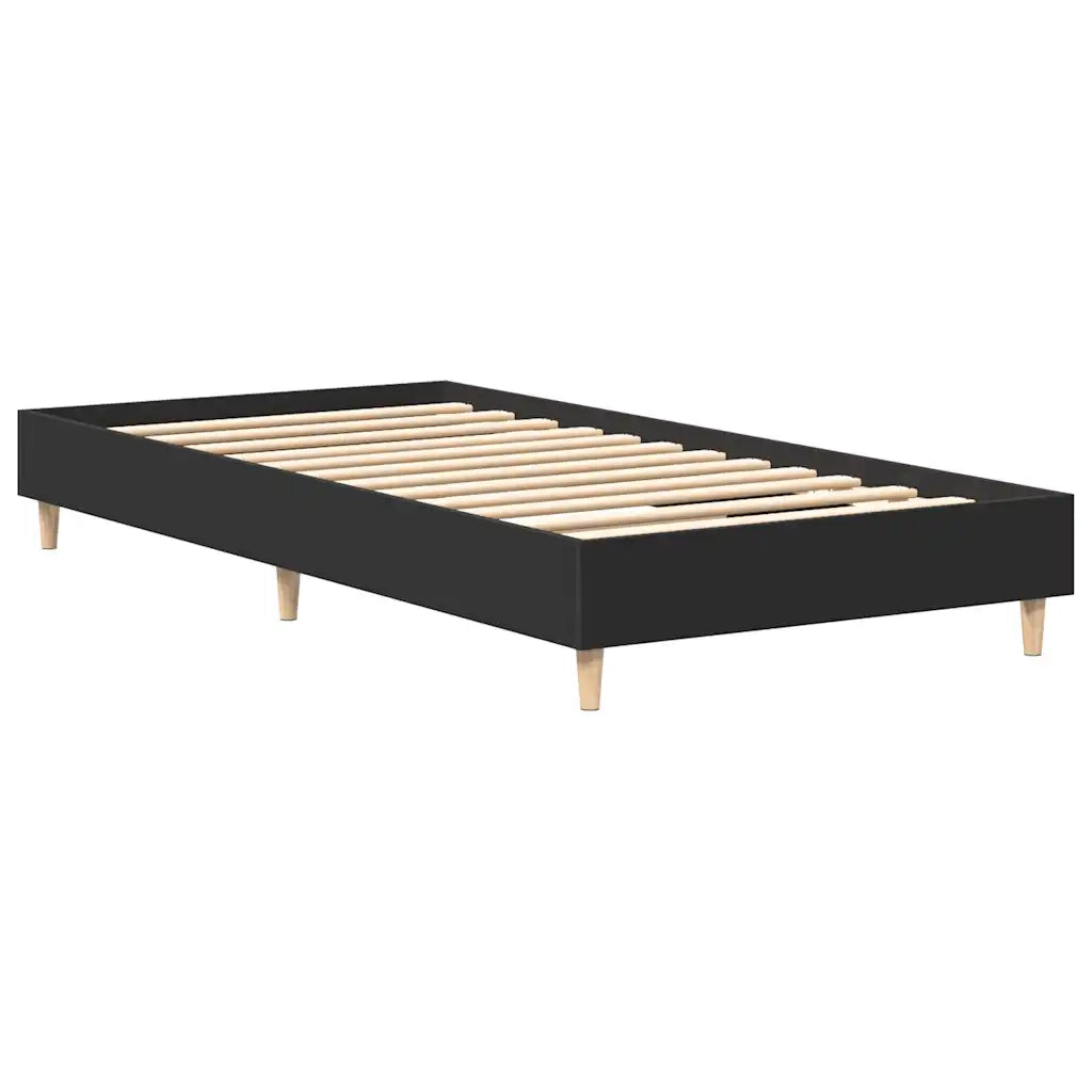 Giroletto senza Materasso Nero 75x190 cm in Legno Multistrato 861094