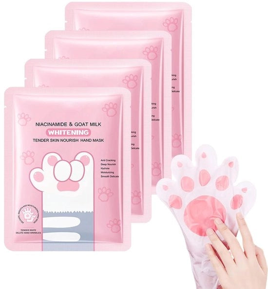 Manicure a maschera intensiva idratante per mani secche - per tutti i tipi di pelle - con latte di capra e niacinamida