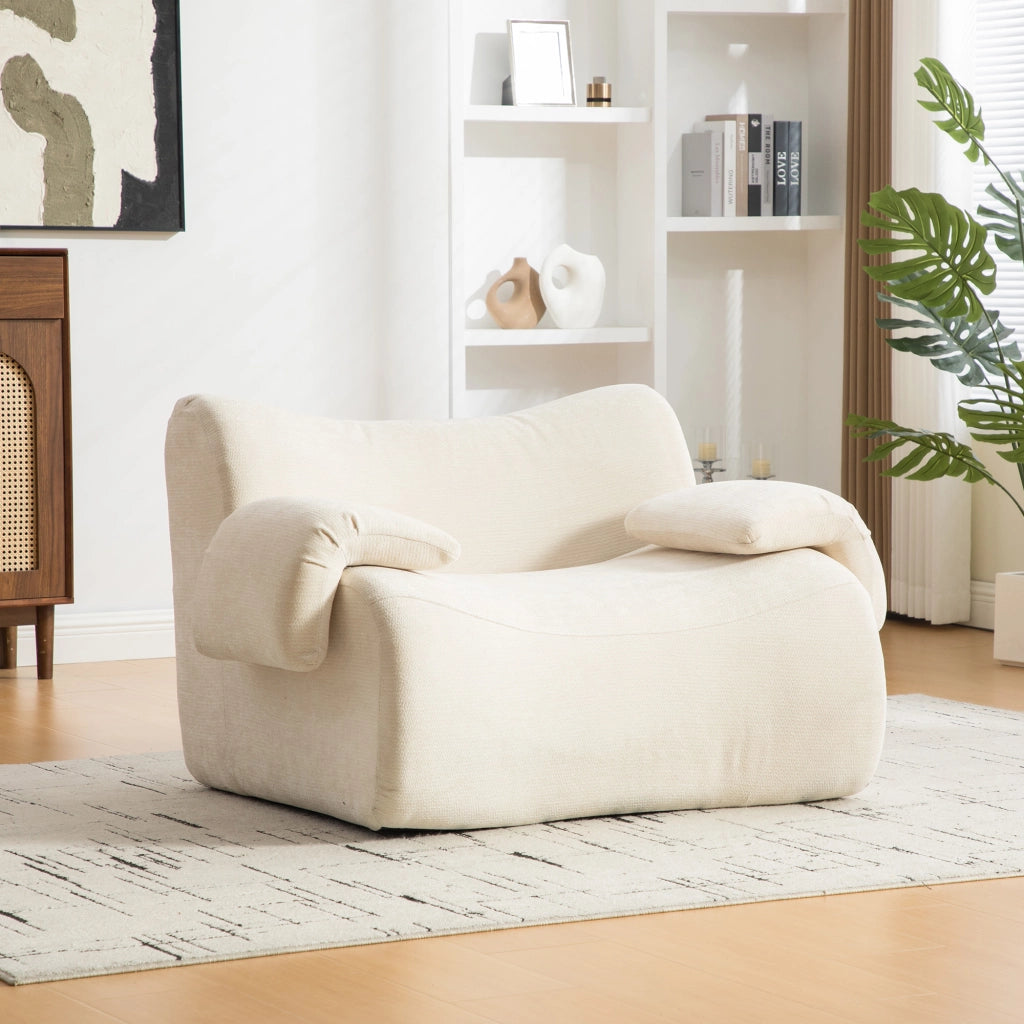 Divano componibile in tessuto ciniglia; schiuma 30D; antiscivolo; facile da spostare - Beige