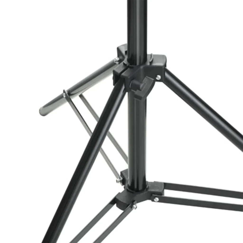 Kit per studio fotografico con illuminazione e fondale nero 02_0042405