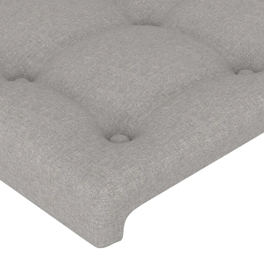 Testiera | Testata ad Orecchio Grigio Chiaro 103x23x78/88 cm in Tessuto