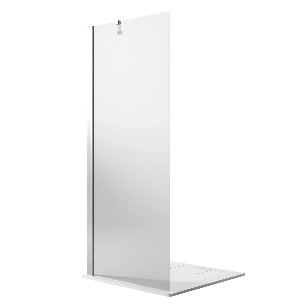 Parete doccia Walk In 60CM H190 Vetro Trasparente con Trattamento Anticalcare mod. Flip
