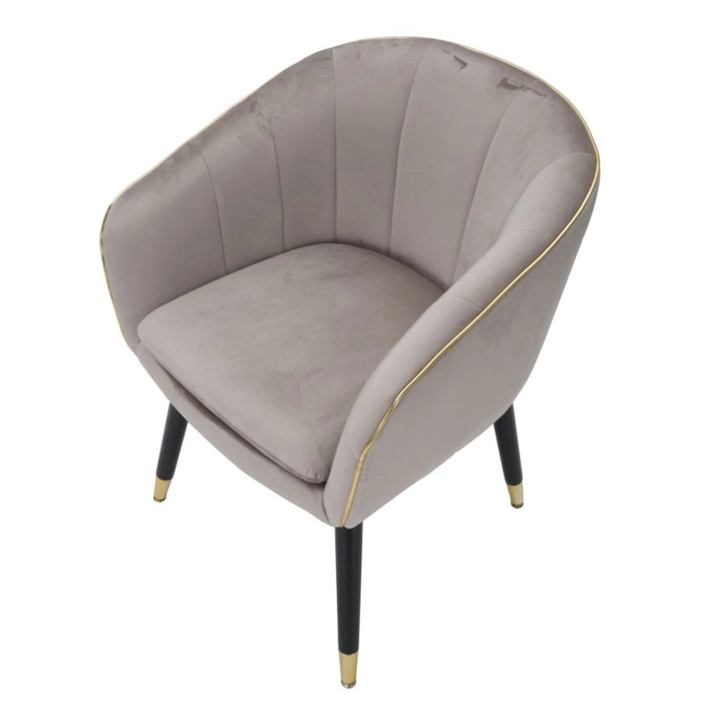 Poltrona VKH316, Grigio, Legno, 62x58x78 cm