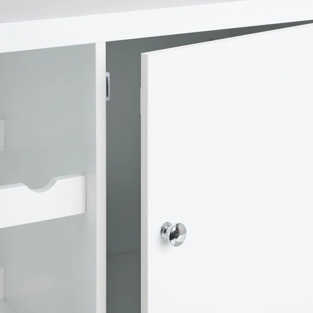 Carrello da cucina con ruote spazio di archiviazione 75 x 40 x 85 cm pratico design contemporaneo in legno bianco 13_0016682