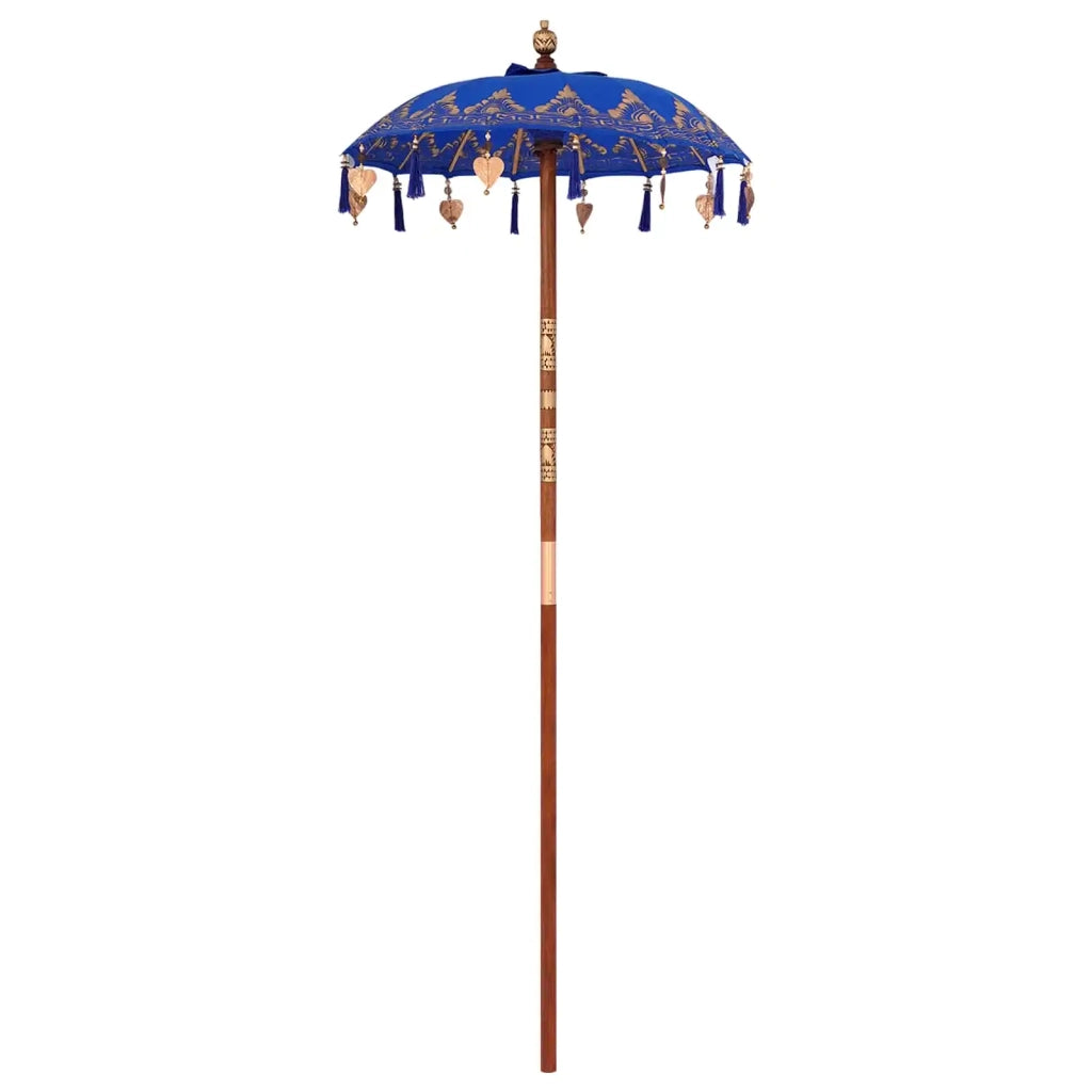 Ombrello balinese con base Blu 95 x 95 x 260 cm