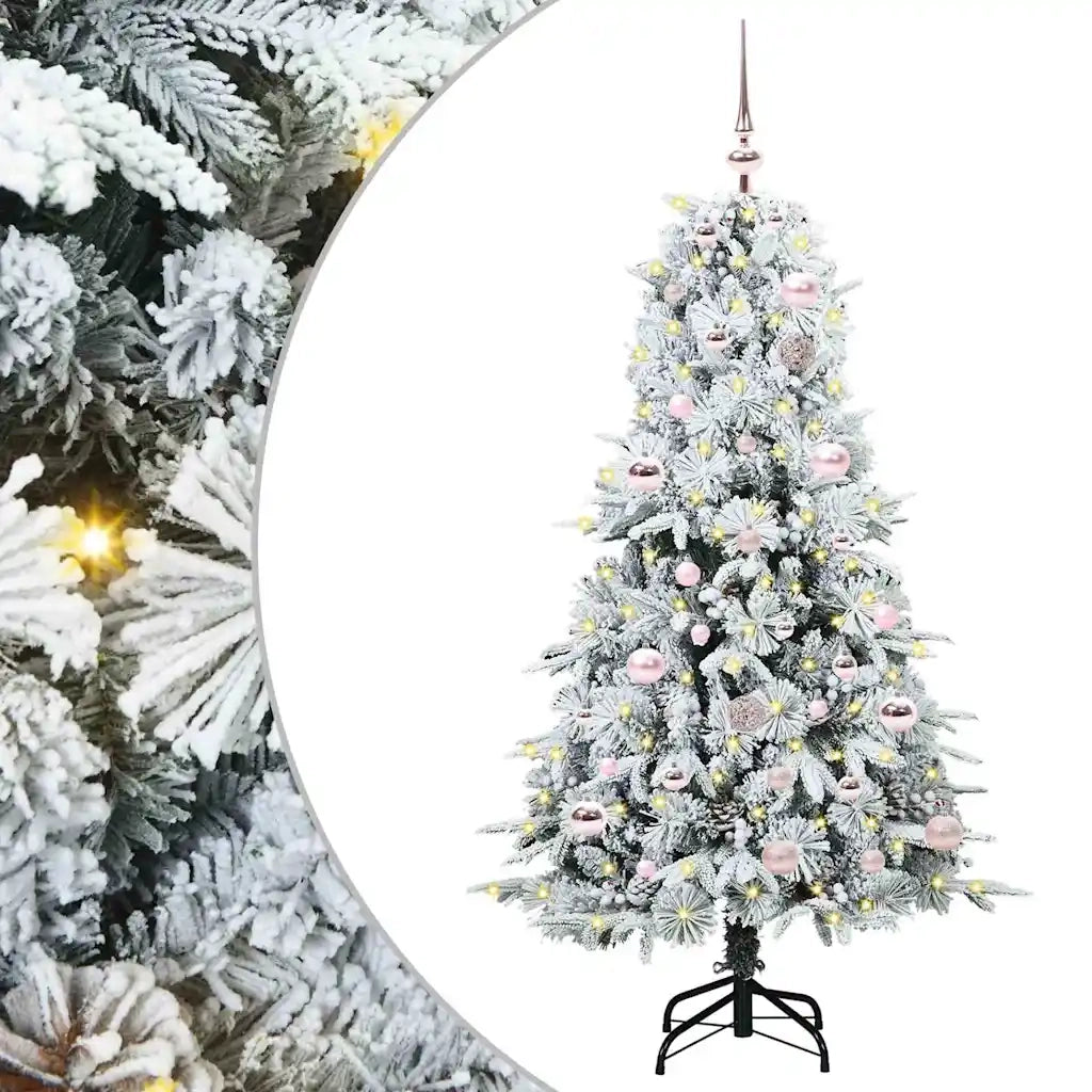 Albero di Natale Artificiale con Rami Pieghevoli Bianco 150 cm 3397473