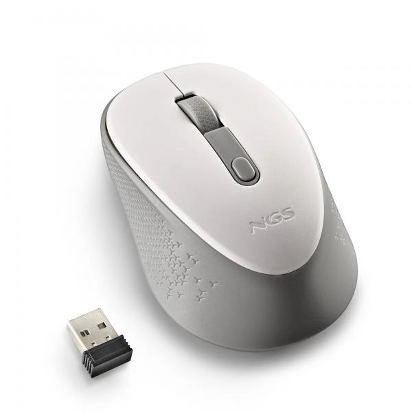 NGS MOUSE WIRELESS BIANCO 2 PULSANTI E ROTELLA DI SCORRIMENTO