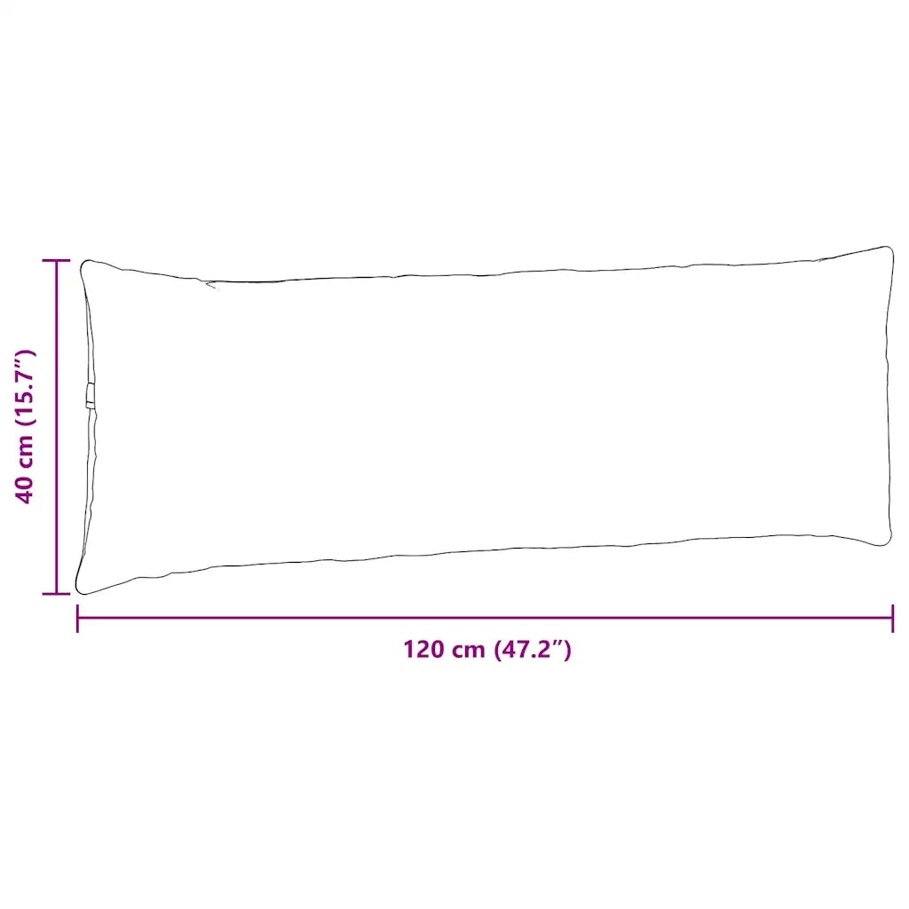 Cuscini da Divano 2 pcs Nero 120 x 40 cm Tessuto 42013814