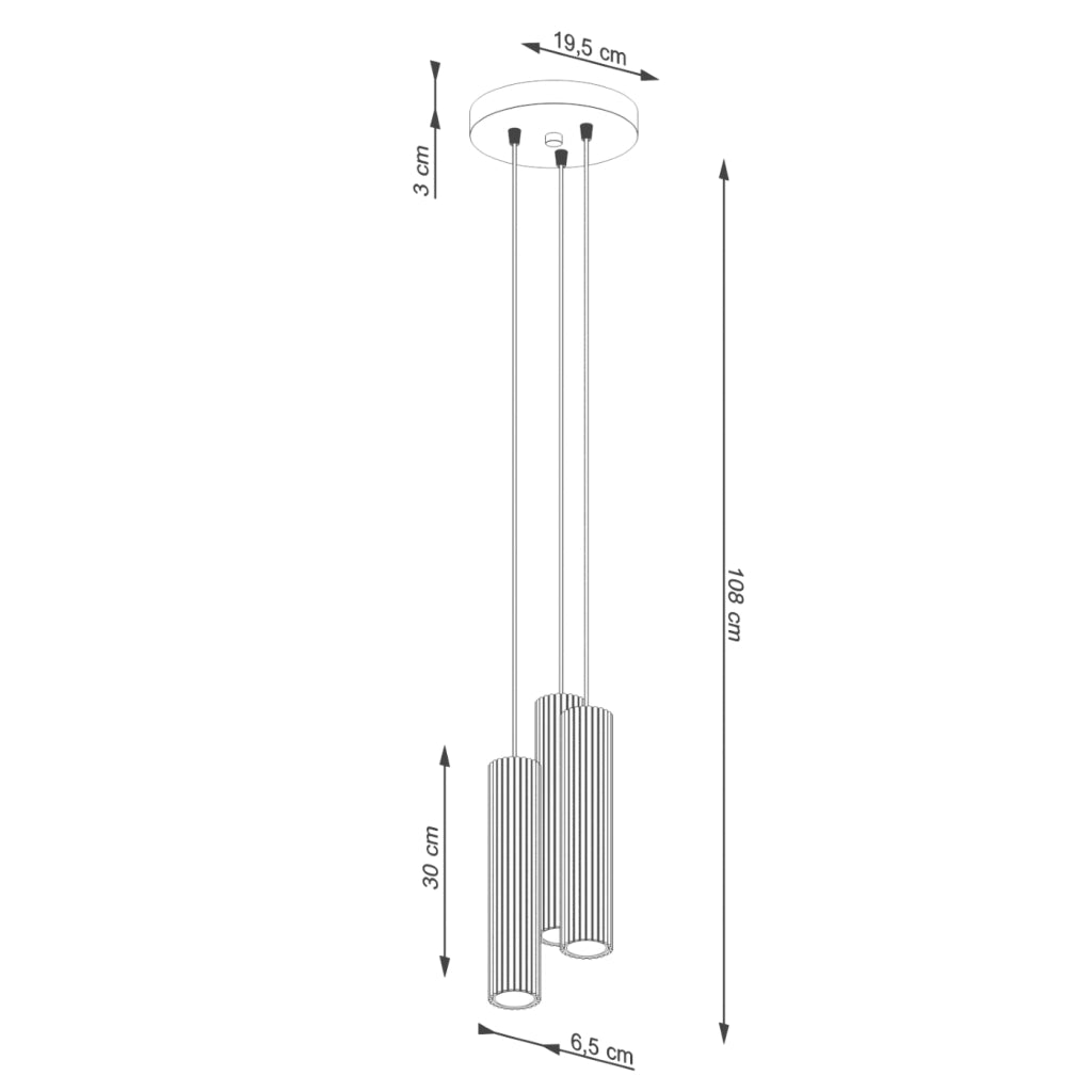 Lampada a sospensione KARBON 3P beige
