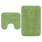 Set di 3 tappeti da bagno in tessuto verde 02_0005757