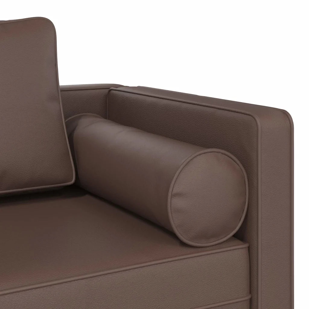 Sdraio con Cuscini Marrone in Similpelle 4007566