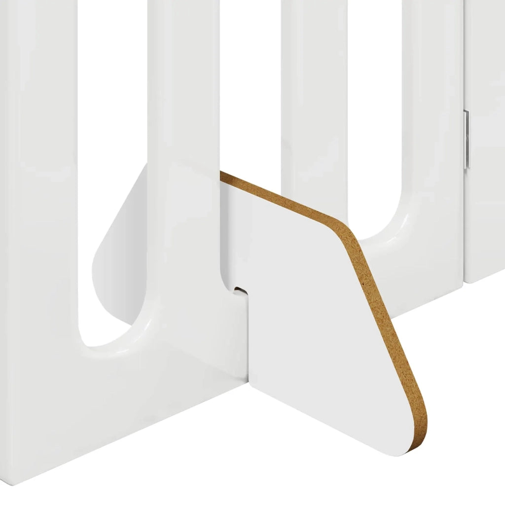 Recinto pieghevole per animali 4 pz Bianco Lucido CFW2415437