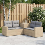 Set di divani 5 pz Beige e Grigio Chiaro 3447863