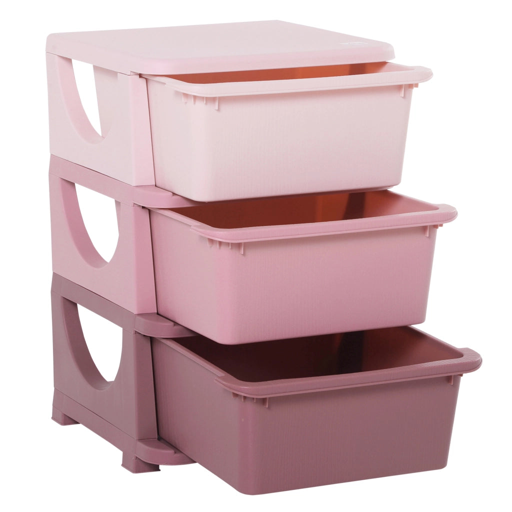 Cassettiera 6 Cassetti per Bambini ¨C Minimal ¨C Rosa 37x37x56.5 cm
