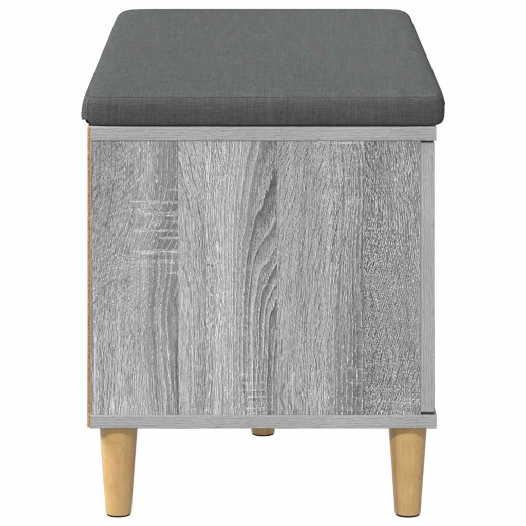 Panca per ingresso con cuscino Sonoma grigia 80 x 38 x 46 cm