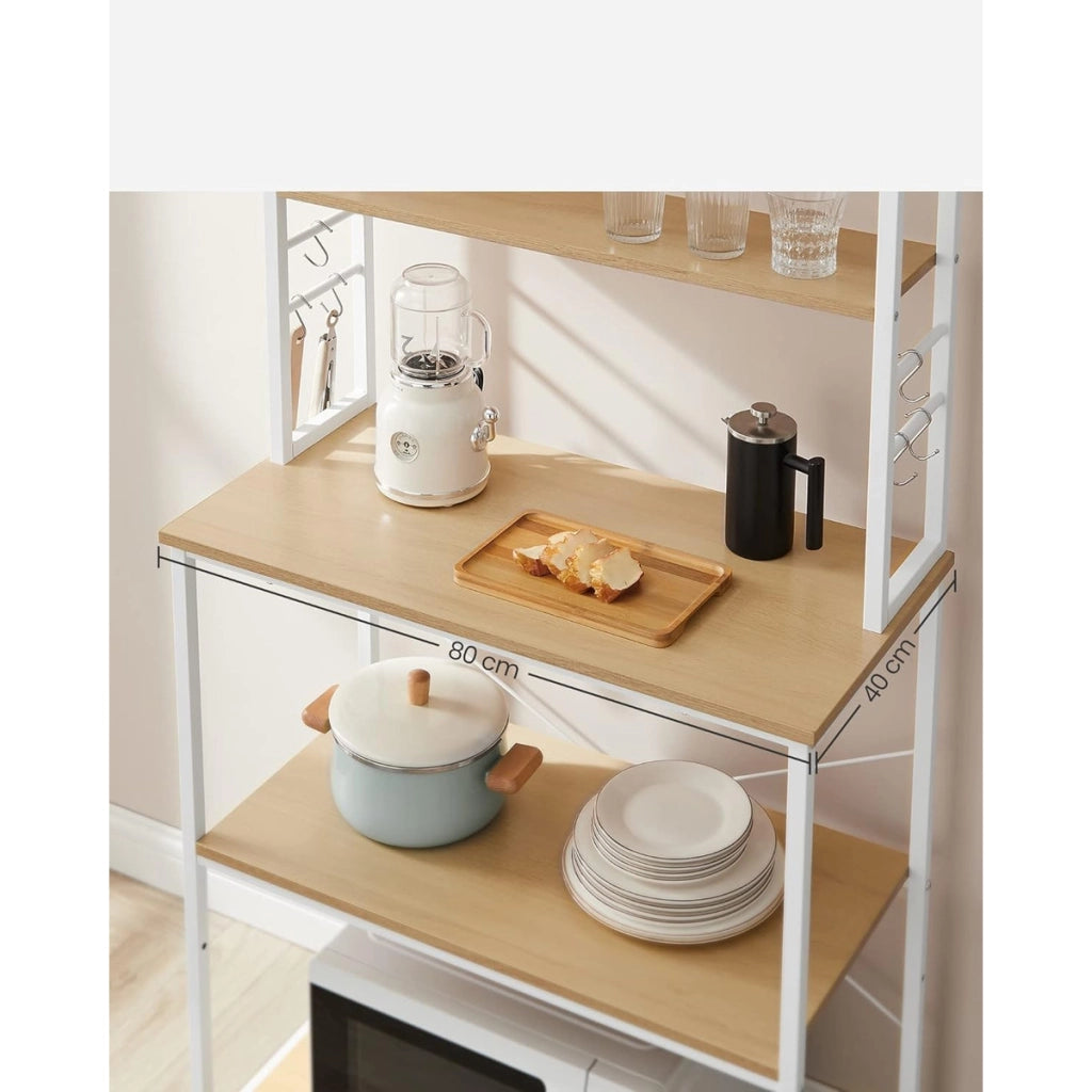 Scaffale Cucina Salvaspazio in Rovere e Bianco