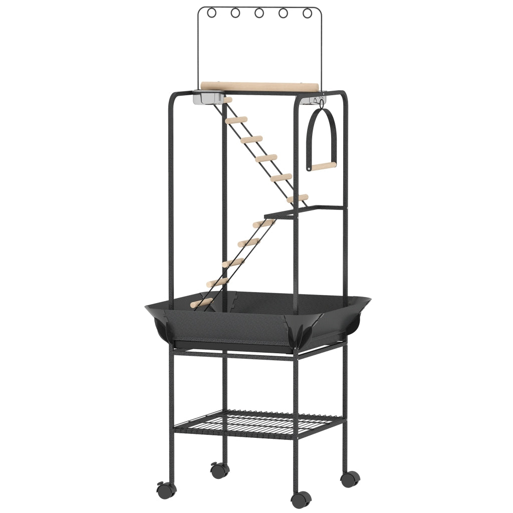 Gioco per Uccelli con Ruote Scale Altalena Mangiatoie ¨C zephmum ¨C 63x63x163 cm