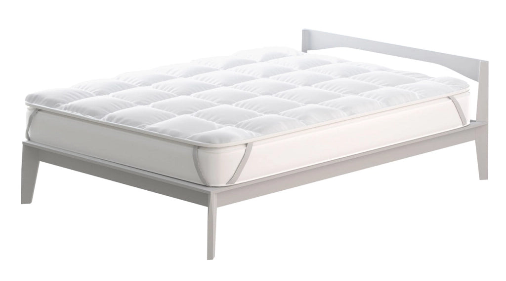 Topper 1 Piazza e Mezzo Trapuntato 300 gr/mq con Elastici Basic Bianco