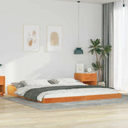 Struttura del letto Marrone cerato 200 x 220 cm Pino massello