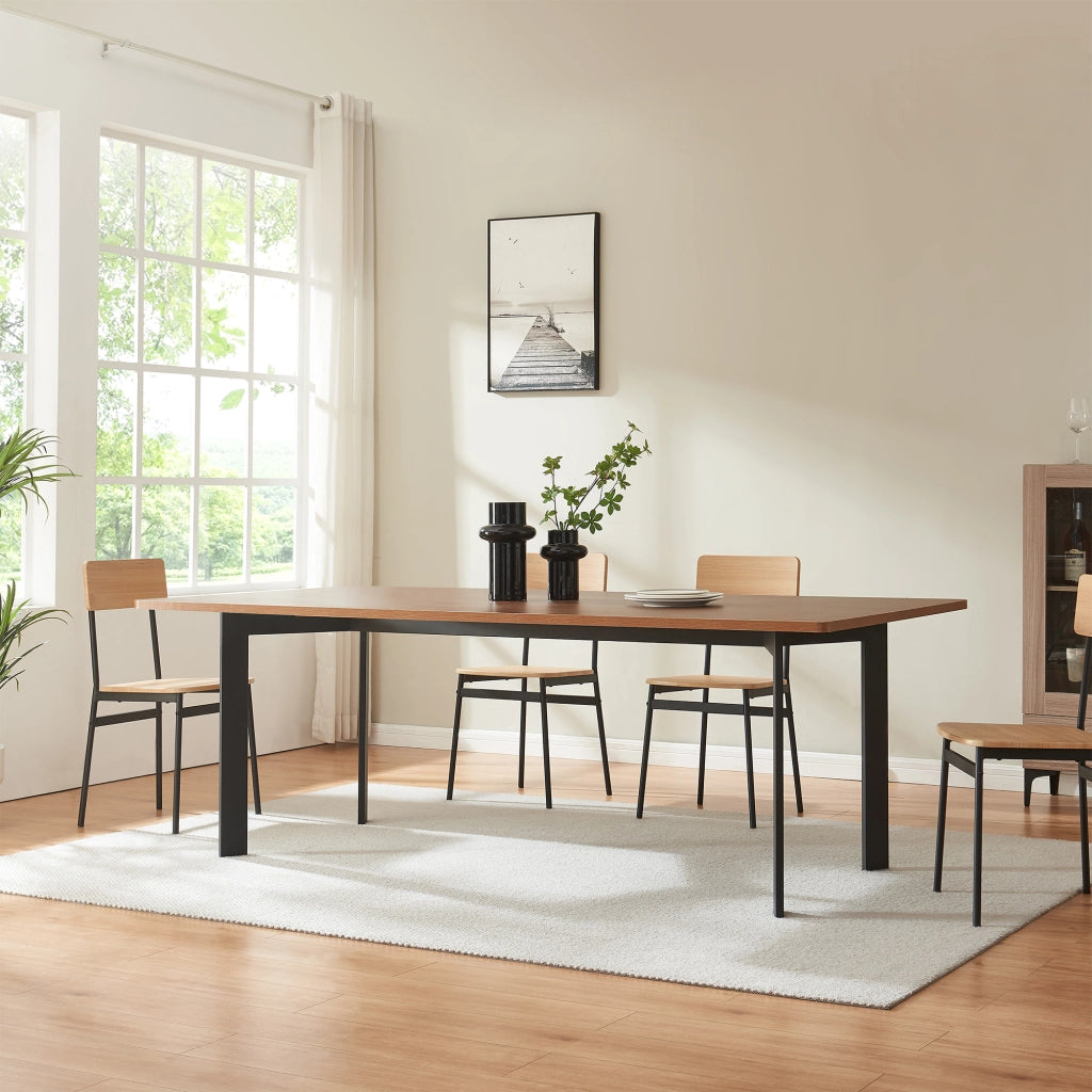 Telaio per Tavolo 'Fai da Te' Verg Struttura a 4 Gambe 140 x 70 x 72 cm - Nero [en.casa]