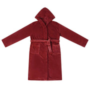 Accappatoio con Cappuccio Rosso Bordeaux l Flanella CFW3510499