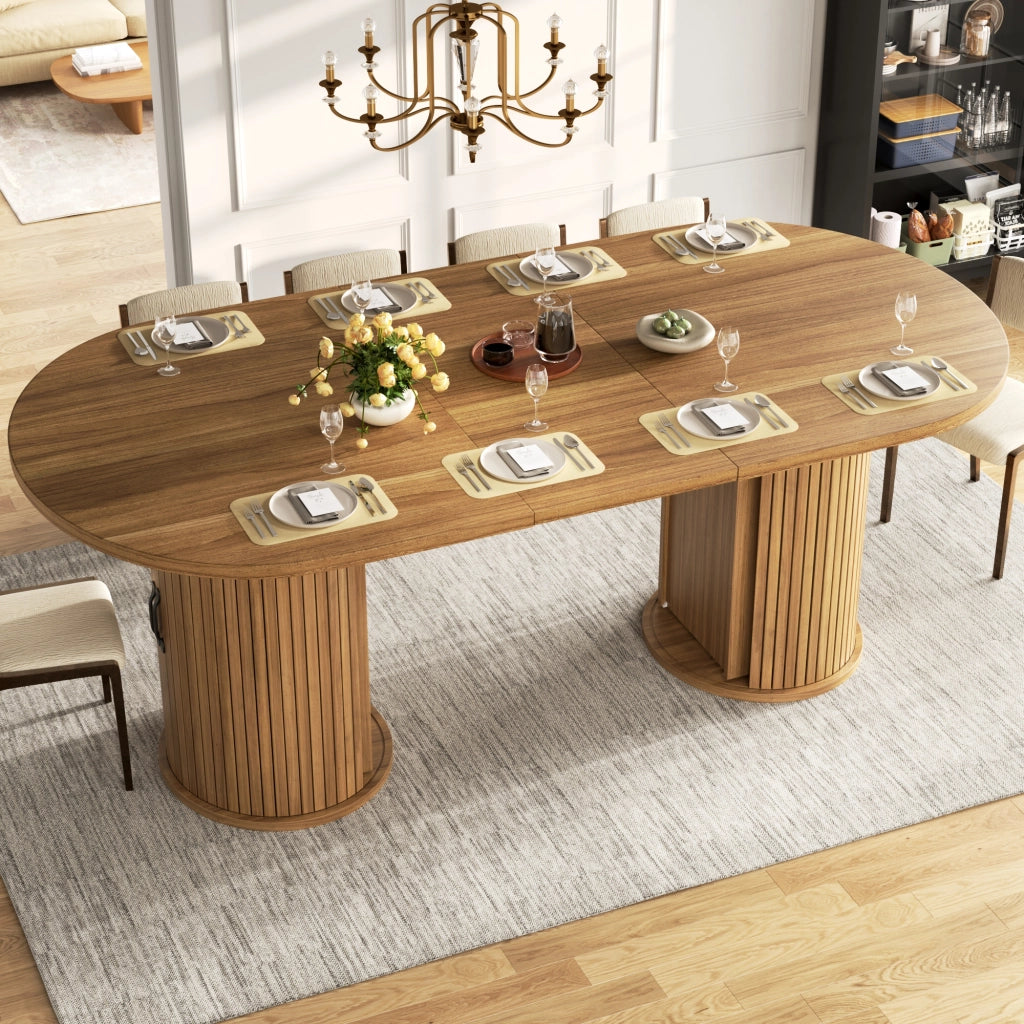 Tavolo allungabile con vano nascosto e struttura interna in metallo MDF marrone scuro 150-190 × 80 × 75 cm