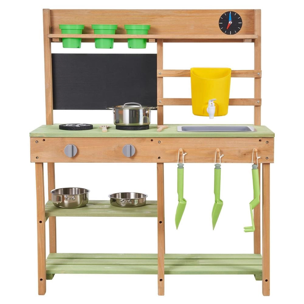 Cucina Legno Bambini 762x324x914mm Esterno Fornelli Serbatoio Lavello Pale Scatola Pentole Accessori Casa Prato