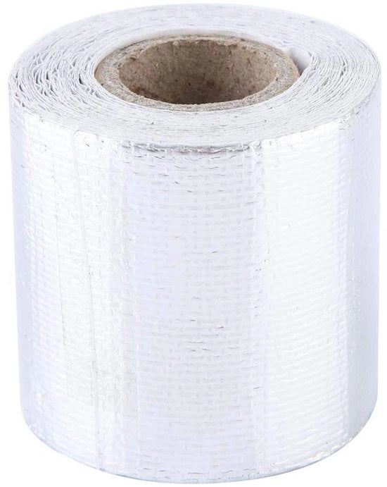 Tappetino di Alluminio a Sfoglia 5m x 5cm - Isolante Riflettente Autoadesivo - Adatto per Applicazioni HVAC - Sostenibile - Ideale per l'Isolamento - ...