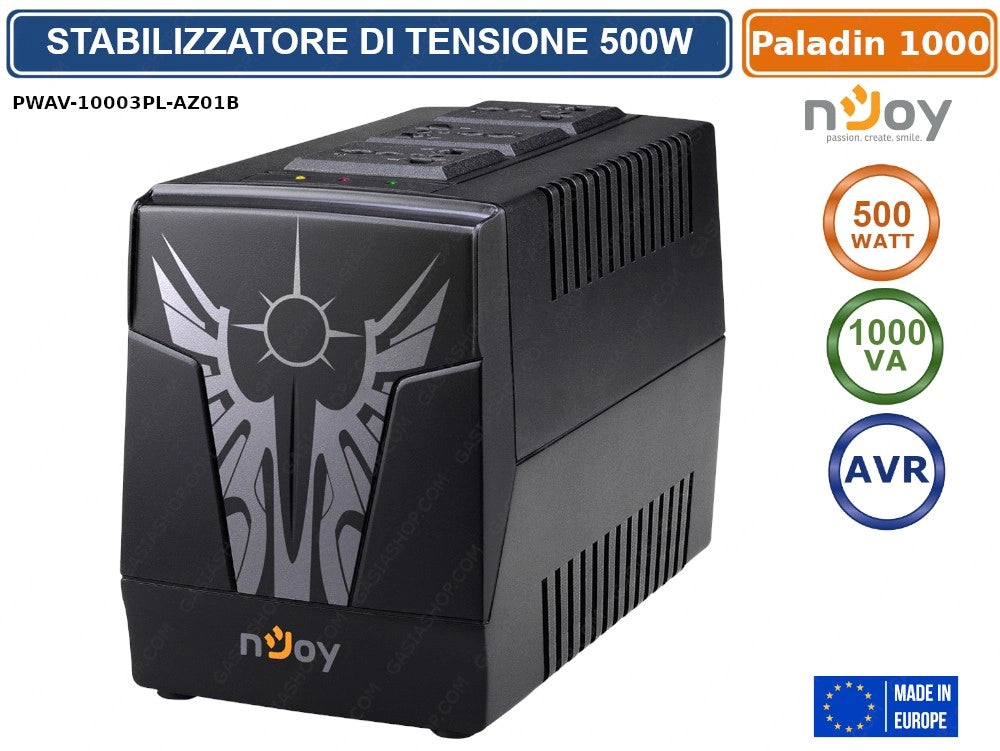 STABILIZZATORE DI TENSIONE 1000VA 500 WATT AVR RJ11 IN/OUT