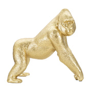 Scultura Gorilla 3, Oro, Poliresina, 24,3x13,9x22,8 cm