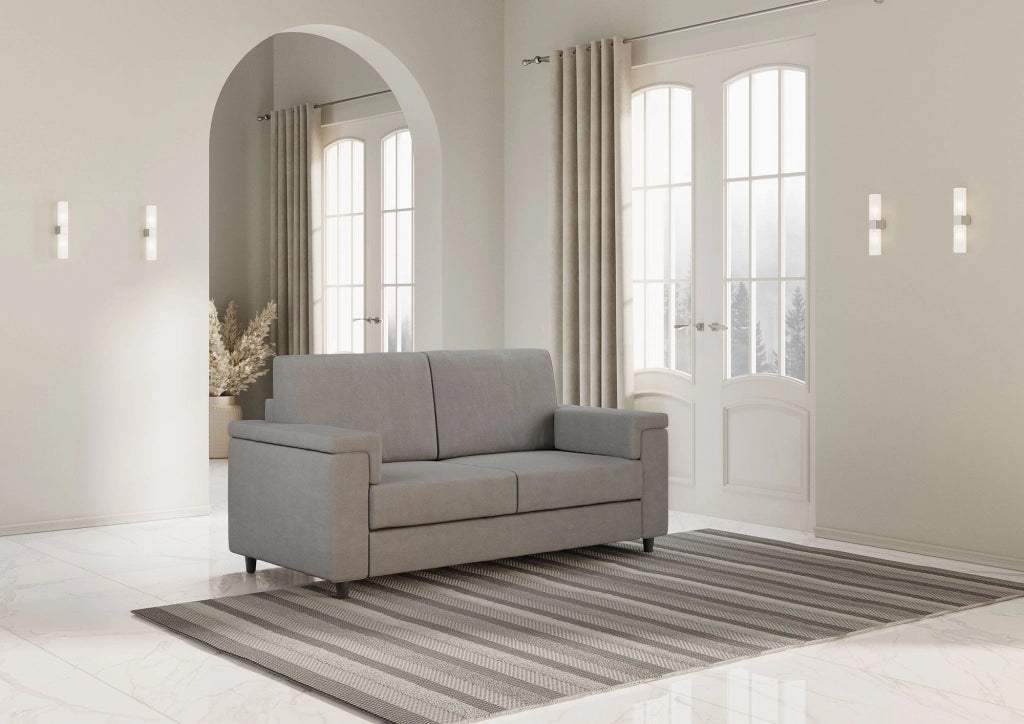 Divano 2 Posti 168x85x85 cm Marrak in Tessuto Grigio