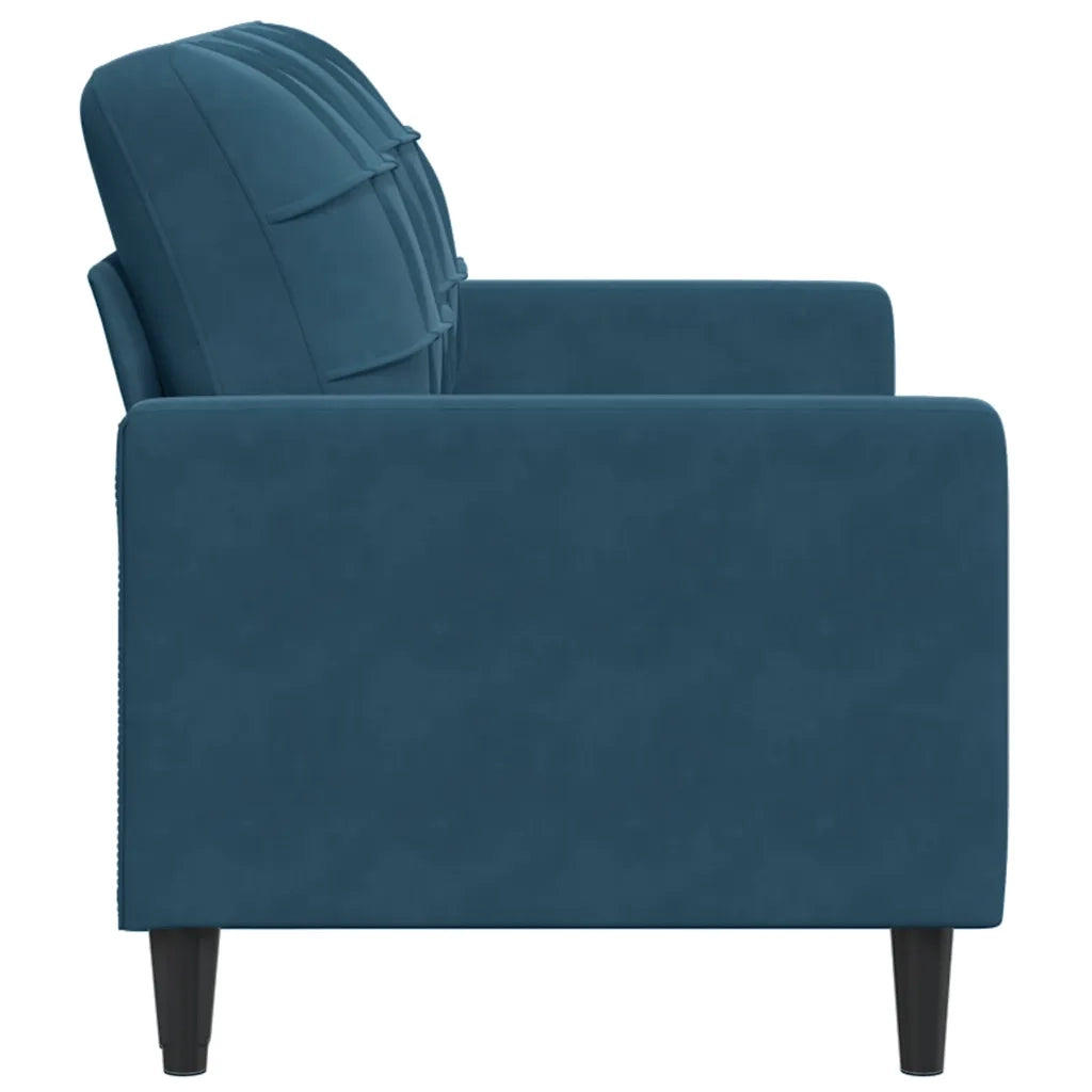Divano a 2 Posti Blu 140 cm in Velluto 4007633