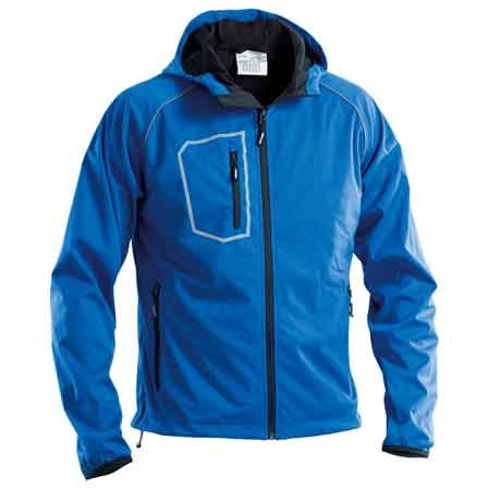 GIUBBINO SOFTSHELL CON CAPPUCCIO 'FASTEN' BLU Tg. M (48-50)
