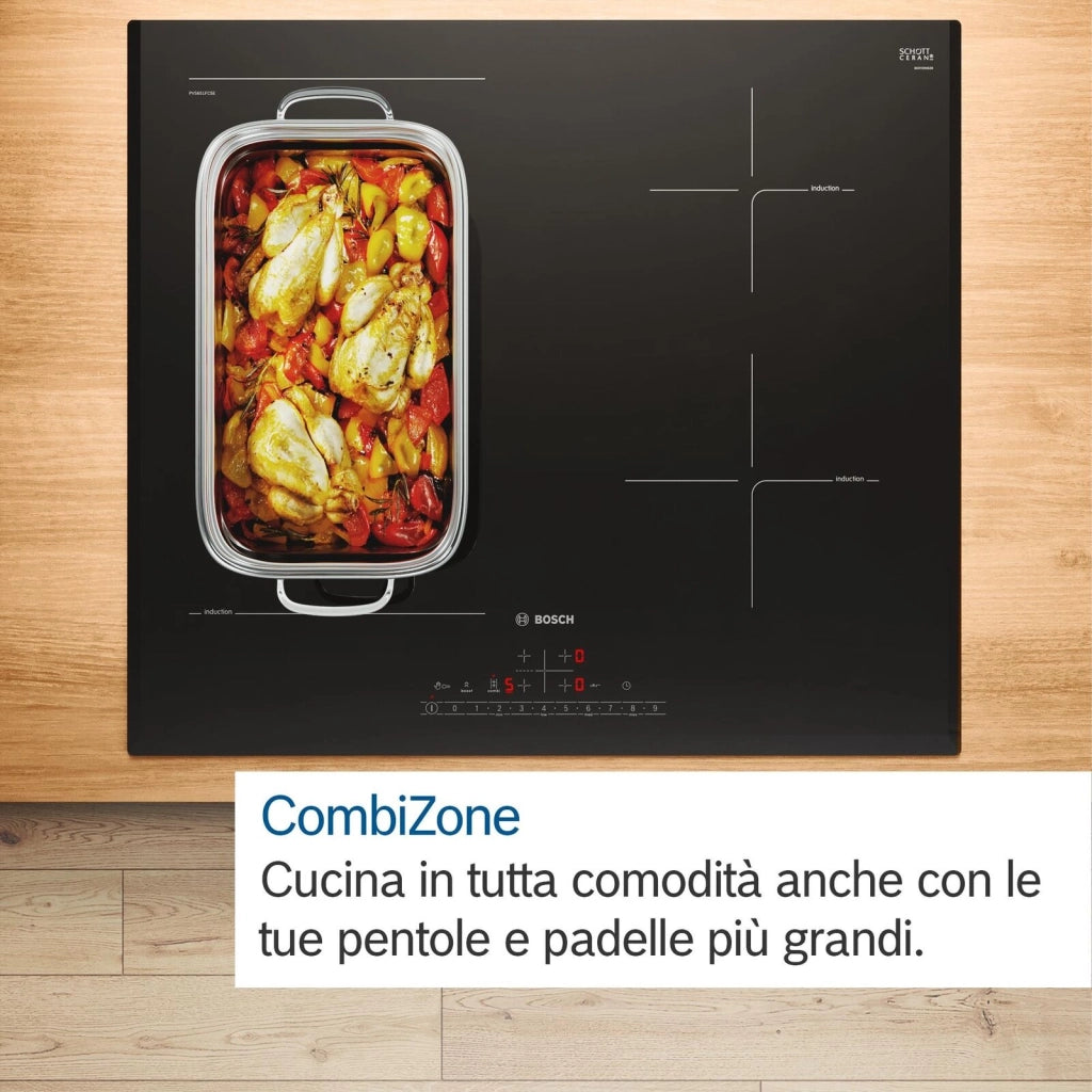Bosch Serie 6 PVS845HB1E Piano cottura a induzione 80 cm Nero, con profili