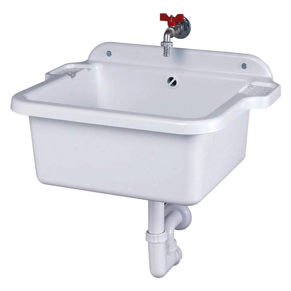 PILOZZO LAVATOIO DA PARETE cm 60 x 45 x h.28  - TRIOPLAST