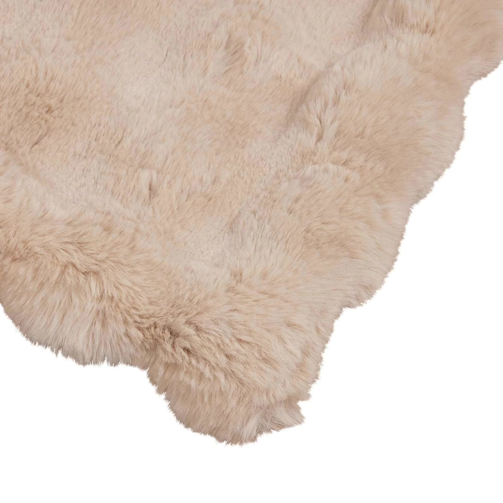Coperta antiscivolo in sintetica di coniglio Olite Beige 42021785