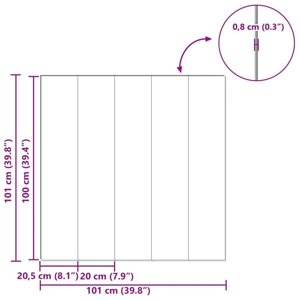 Pavimento in laminato 5 pcs Lavanda Chiara 101 x 20 x 0,8 cm 42034077
