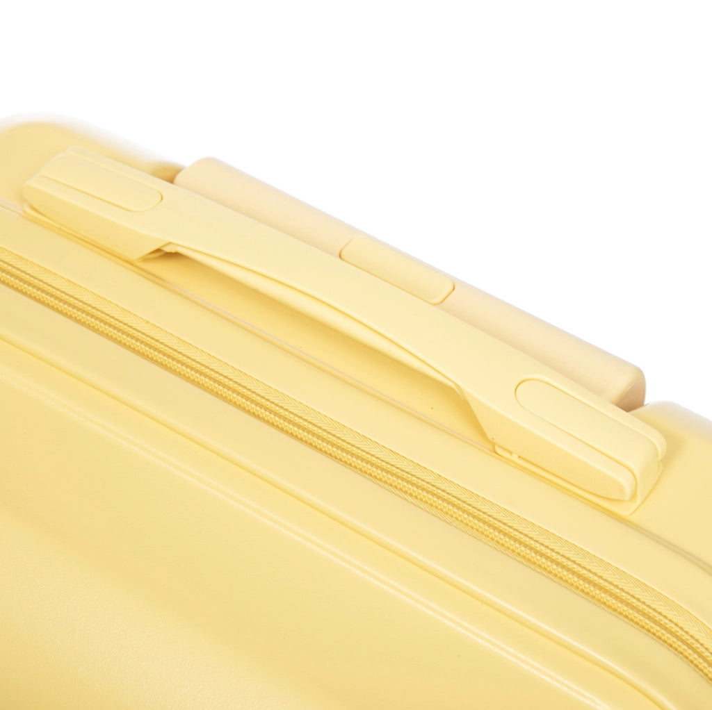 Set valigie rigide 19 pollici con beauty case 14 pollici in ABS giallo HOMVRA