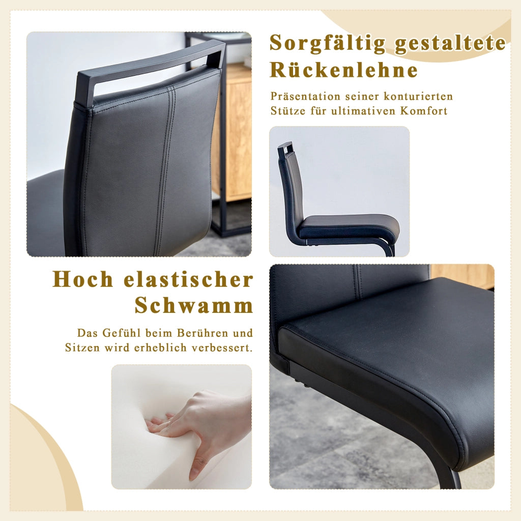 SGABELLO ALTO Set da 2 pezzi 96,5 cm Nero PU e metallo