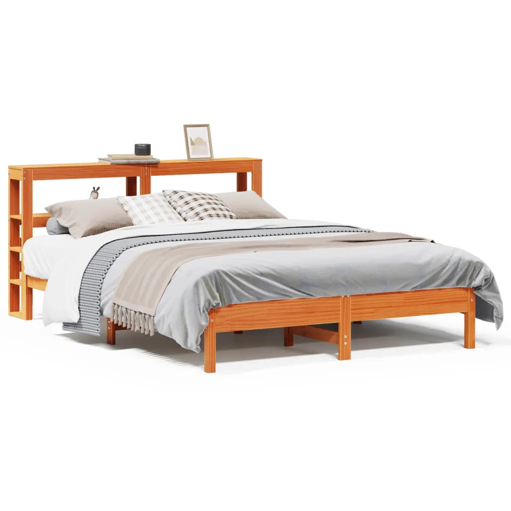 Letto senza Materasso Marrone Cera 150x200 cm in Legno di Pino 3306146