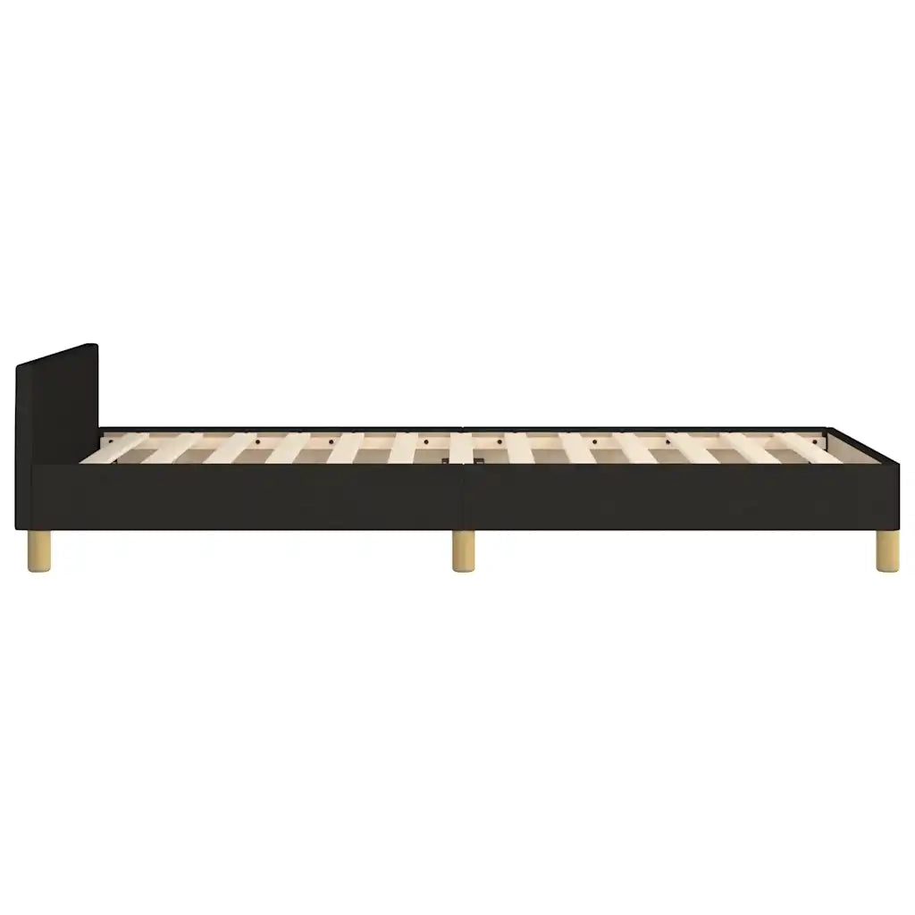 Giroletto senza Materasso-Struttura Letto Nero 90x190 cm in Tessuto 328184