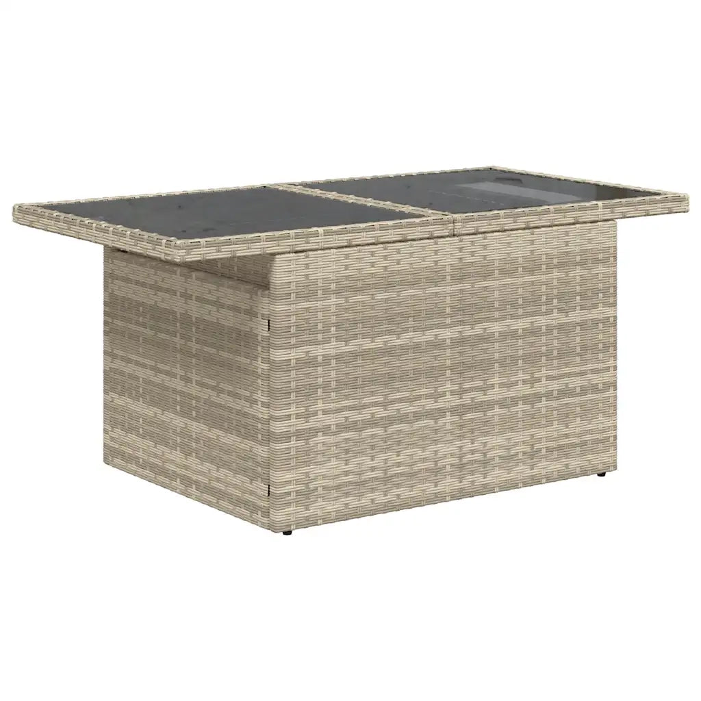 Set Divani da Giardino 7pz con Cuscini Grigio Chiaro Polyrattan 3327822