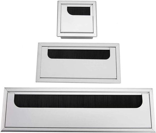 Cavo di collegamento per computer con protezione in alluminio, copertura quadrata, apertura di uscita pulita 4mm, con setola per cavo, adatto per ufficio e amministrazione - Lunghezza SYMBOL